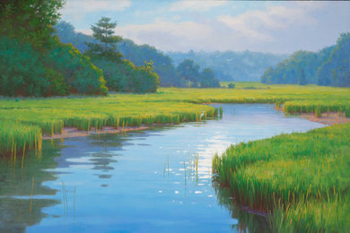 Landscapes: Marshes and fields (oil paintings)