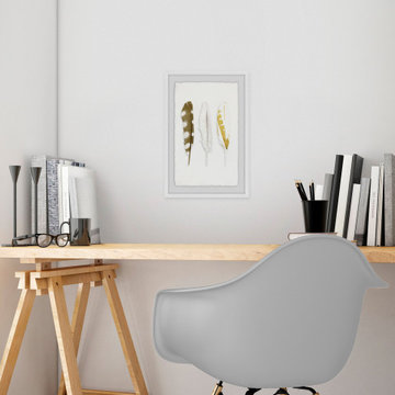 "Vanishing Feather" Framed Painting Print