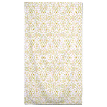 Yellow Star Flower 58 x 102 Outdoor Tablecloth