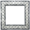 Carrara Venato Marble Basketweave Mosaic Border Bardiglio Dot Polished, 1 sheet