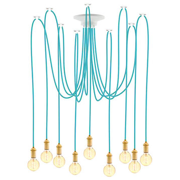 Turquoise And Brass Eclectic Lighting