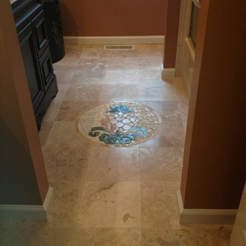 Pineapple Medaillion Floor Insert and PIneapple Tile Rug