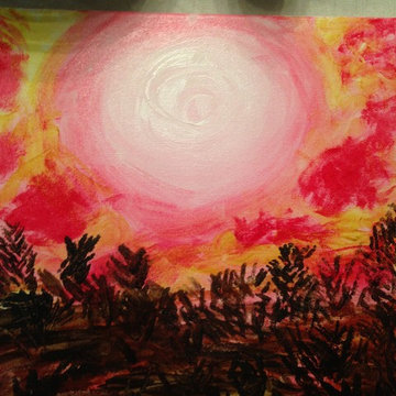 Ladies Art Wellness workshop. A lovely use of red's