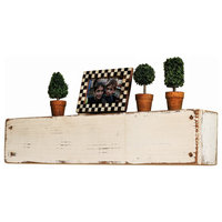 White Distressed Mantel Shelf