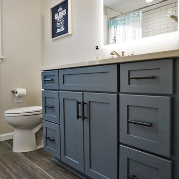 Black and Blue Boy's Bathroom