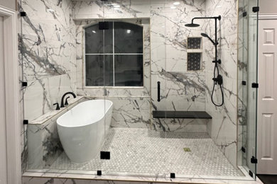 Inspiration for a contemporary bathroom remodel in Dallas