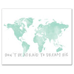 Designs Direct Creative Group - Dream Big Map 16x20 Canvas Wall Art - Instant charm, refresh your space with a unique piece of artwork that has been designed, printed, and assembled in the USA. Digitally printed on demand with custom-developed inks, this design displays vibrant colors proven not to fade over extended periods of time. The result is a stunning piece of wall art you will love.
