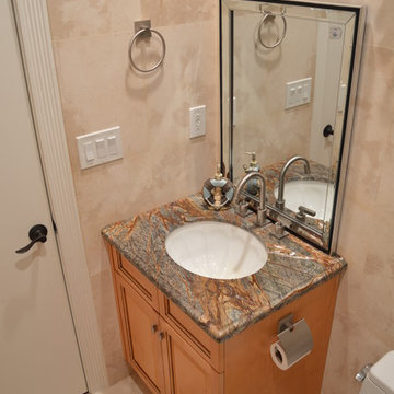 Rain Forest Brown Small Bathroom