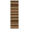 Solid/Striped Frontier Area Rug, Brown-Light Brown, Hallway Runner 2'6"x8'