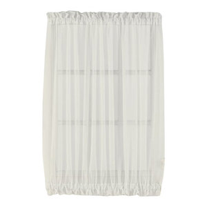 Sheer Voile Rod Pocket Door Panel Curtain 40 Bone Traditional Sheer Voile Rod Pocket Door Panel