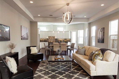 Living room - transitional living room idea in Houston
