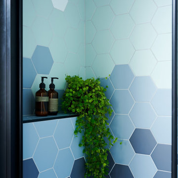 Contemporary geometric shower room