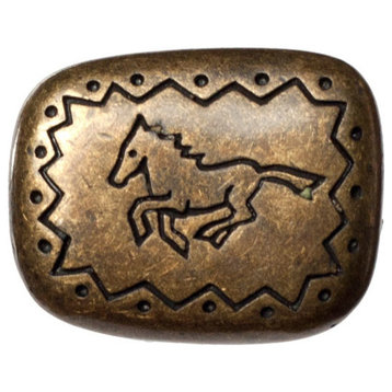 Southwest Running Horse Knob - Antique Brass (BSH-683305)