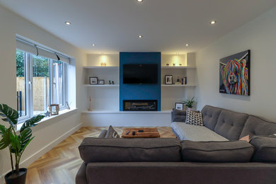 Contemporary living room in West Midlands.