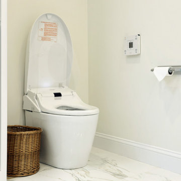 White and Wood Bathroom