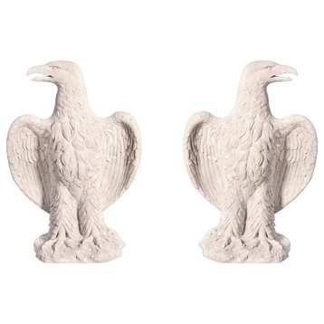 Americas Grand Scale Eagle Statues, 2-Piece Set
