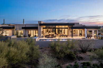 Contemporary exterior home idea in Phoenix