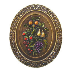 Inviting Home Inc. - Fruit Bouquet, Hand-Tinted Brass - Cabinet And Drawer Knobs
