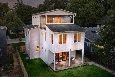 Example of a trendy exterior home design in Indianapolis