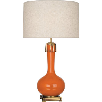 Athena Table Lamp, Pumpkin