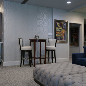Blue Luxury Media Room