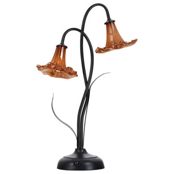 Evelyn 2 Light Table Lamp, Mica Bronze