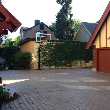 Mark L's Pro Dunk Gold Basketball System on a 30x45 in Minneapolis, MN
