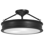 Minka Lavery - Harbour Point Three Light Semi Flush Mount, Coal - Stylish and bold. Make an illuminating statement with this fixture. An ideal lighting fixture for your home.