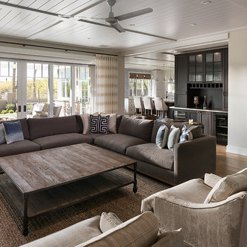 Craftsman Living Room to Kitchen