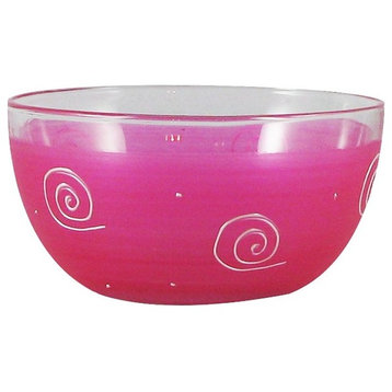 Frosted Curl Pink 6" Bowl