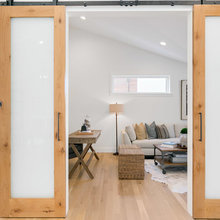 Living room barn doors