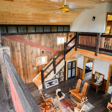There are two bedrooms, a full bath, and a social area on the second floor.