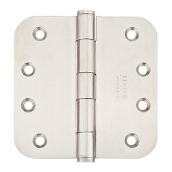 Emtek 4" x 4" with 1/4" Radius Corners Heavy Duty Door Hinge - Stainless Steel - Hinges