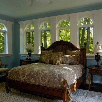 Master Bedroom with Arch Top Casement Windows