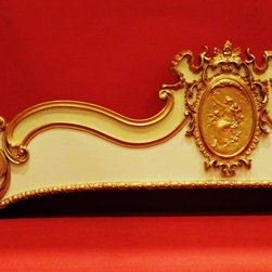 Ornate Window Cornice Box - Curtains