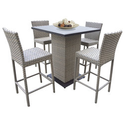 Tropical Outdoor Pub And Bistro Sets by Burroughs Hardwoods Inc.