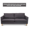 Costway Modern Fabric Couch Sofa Love Seat Upholstered Bed Lounge 2-Seater New