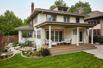 Example of a transitional exterior home design in Minneapolis
