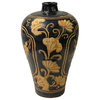 Chinese Ware Black Brown Glaze Ceramic Flower Vase Display Art Hws3027
