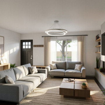 Integrated Kitchen, Living room and Dinning room Design in Arvada