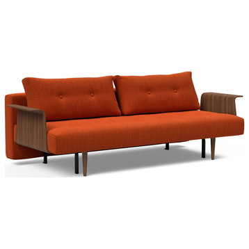 Recast Plus Sofa Bed Dark Styletto with Arms - Elegance Paprika
