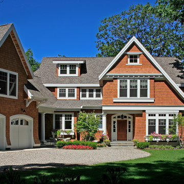 Shingle style cottage on Lake Michigan