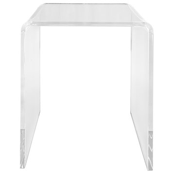 Veobreen 16" Side Table, Clear Acyrlic