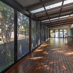 Newly enclosed outdoor deck with Security Screens - Home Safety And Security