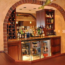 downstairs