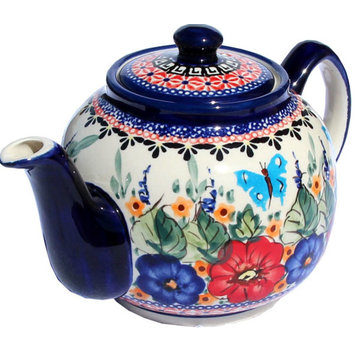 Polish Pottery Teapot, Pattern Number: 149 Art