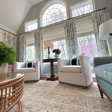 Blue and White Sun Room