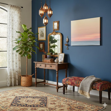 Abstract Color Blend Ocean Sunset Eclectic Style Wall Art