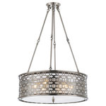 Lighting Fix LLC - Contemporary Mesh Trellis Semi-Flush Mount Fixture - Brighten your home using the Contemporary Mesh Trellis Semi-Flush Mount Fixture. Made from brushed steel with a pierced trellis design, this light is modern and chic. Hang it in an entryway or dining room as a striking accent piece.