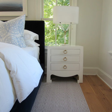 AMAGANSETT: WIDE PLANK CHARACTER WHITE OAK INSTALLED/FINISHED W BONA TRAFFIC HD